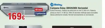 FROIZ Campana Balay 3BH263MX Horizontal oferta