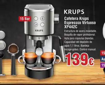 FROIZ KRUPS Cafetera Krups Espressso Virtuoso XP442C oferta