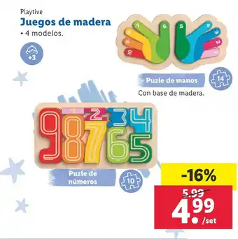 Lidl Playtive Juegos de madera oferta