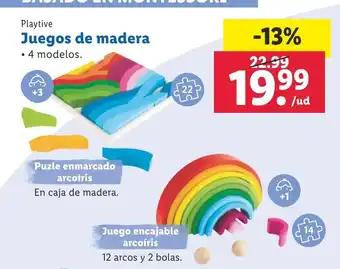 Lidl Playtive Juegos de madera oferta
