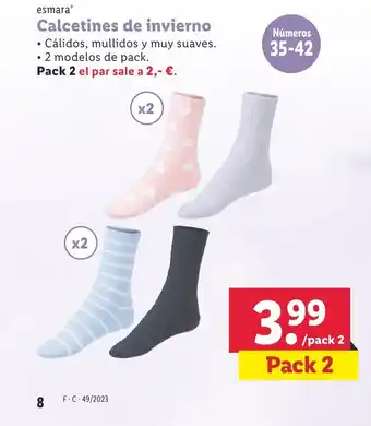 Lidl esmaraⓇ Calcetines de invierno oferta