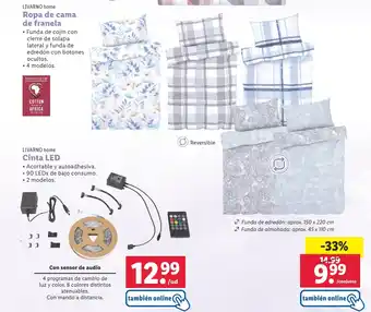 Lidl Ropa de cama de franela oferta