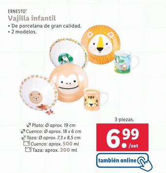 Lidl ERNESTOⓇ Vajilla infantil oferta
