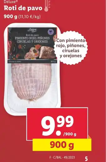 Lidl Deluxe® Roti de pavo oferta
