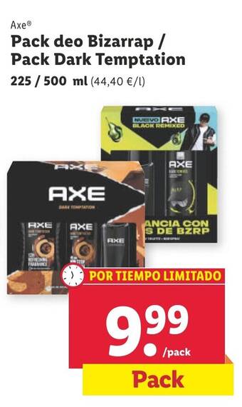 Lidl Axe® Pack deo Bizarrap / Pack Dark Temptation oferta