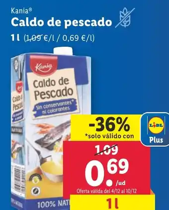 Lidl KaniaⓇ Caldo de pescado oferta