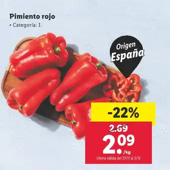 Lidl Pimiento rojo oferta