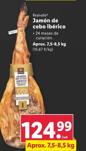 Lidl Jamón de cebo ibérico oferta