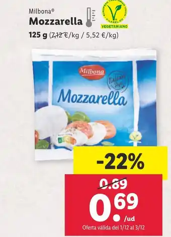 Lidl Mozzarella oferta