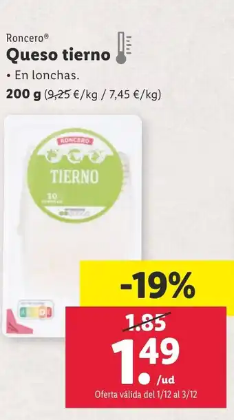 Lidl Queso tierno oferta