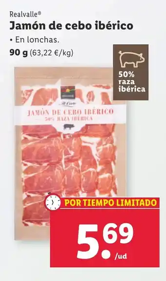 Lidl Jamón de cebo ibérico oferta