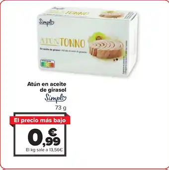 Carrefour Atún en aceite de girasol oferta