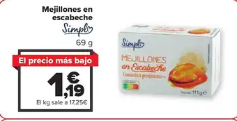 Carrefour Mejillones en escabeche oferta