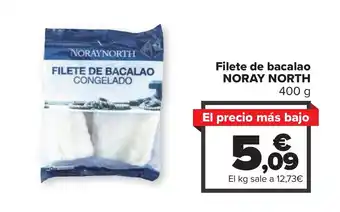 Carrefour Filete de bacalao NORAY NORTH 400 g oferta