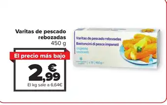 Carrefour Varitas de pescado rebozadas oferta