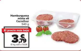 Carrefour Hamburguesa mixta x6 oferta