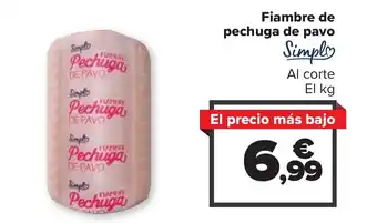 Carrefour Fiambre de pechuga de pavo oferta