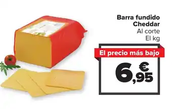 Carrefour Barra fundido Cheddar Al corte oferta