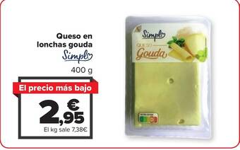 Carrefour Queso en lonchas gouda oferta