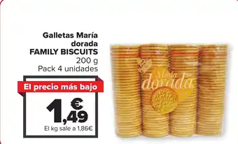 Carrefour Galletas María dorada FAMILY BISCUITS oferta