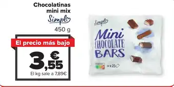 Carrefour Chocolatinas mini mix oferta