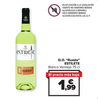Carrefour D.O. "Rueda" ESTILETE oferta