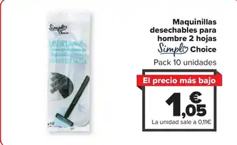 Carrefour Maquinillas desechables para hombre 2 hojas oferta