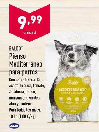 ALDI Baldo® Pienso Mediterráneo Para Perros 10kg oferta