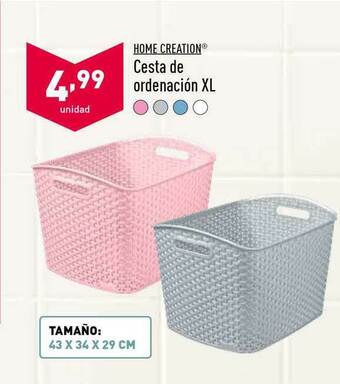 ALDI Home Creation® Cesta De Ordenación XL oferta