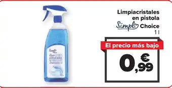 Carrefour Limpiacristales en pistola Simply Choice oferta