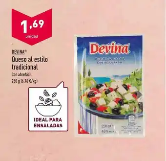 ALDI Devina® Queso Al Estilo Tradicional 250g oferta