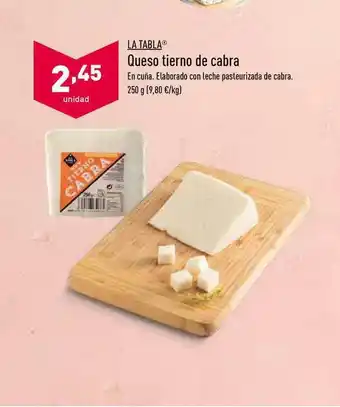 ALDI La Tabla® Queso Tierno De Cabra 250g oferta