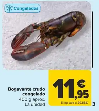 Carrefour Bogavante crudo congelado 400 g aprox. La unidad oferta
