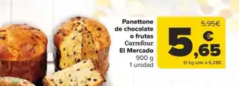 Carrefour Panettone de chocolate o frutas Carrefour El Mercado oferta