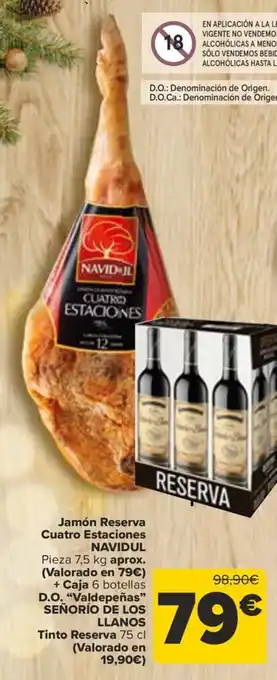 Carrefour Jamón Reserva Cuatro Estaciones NAVIDUL oferta