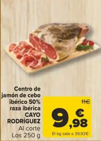 Carrefour Centro de jamón de cebo ibérico 50% raza ibérica oferta