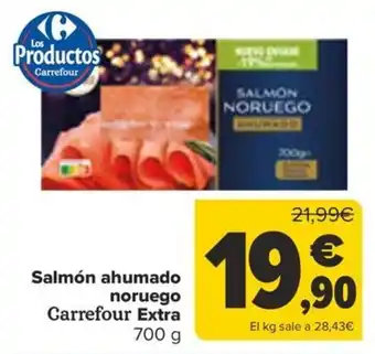 Carrefour Salmón ahumado noruego Carrefour Extra oferta