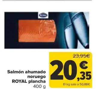 Carrefour Salmón ahumado noruego ROYAL plancha oferta