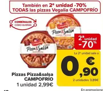 Carrefour Pizzas Pizza&salsa CAMPOFRÍO oferta