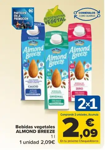 Carrefour Bebidas vegetales ALMOND BREEZE oferta