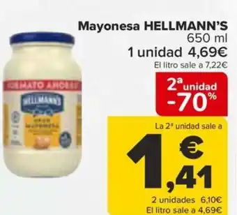 Carrefour Mayonesa HELLMANN'S 650 ml oferta