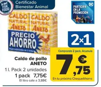 Carrefour Caldo de pollo ANETO oferta