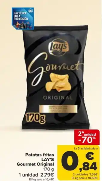 Carrefour Patatas fritas LAY'S Gourmet Original oferta