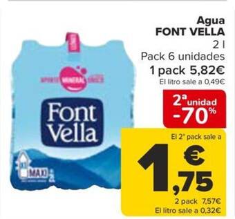 Carrefour Agua FONT VELLA 21 oferta
