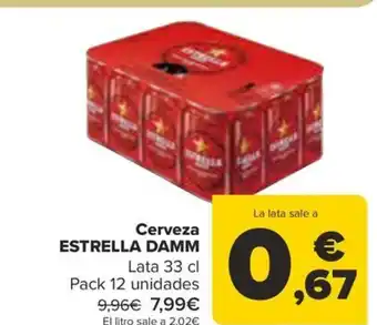 Carrefour Cerveza ESTRELLA DAMM oferta