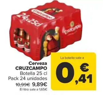 Carrefour Cerveza CRUZCAMPO oferta