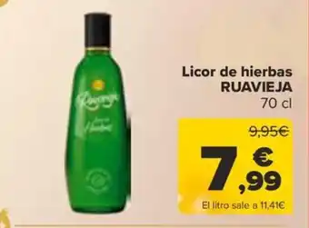 Carrefour Licor de hierbas RUAVIEJA oferta