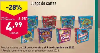 ALDI Juego de cartas oferta