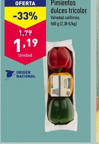 ALDI Pimientos dulces tricolor oferta