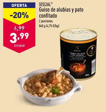 ALDI Guiso de alubias y pato confitado oferta
